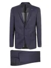 Tagliatore Blue Virgin Wool Suit In Blue