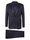 Tagliatore Smoking Suit Vest Satin Lapel In Blue
