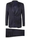 Tagliatore Smoking Suit Vest Satin Lapel In Blue