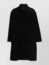 Tagliatore Toggle-front Wool Coat In Black