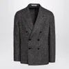 Tagliatore Fitted Double-breasted Button Blazer In Brown