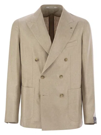 TAGLIATORE MEN'S DOUBLE-BREASTED SILK JACKET