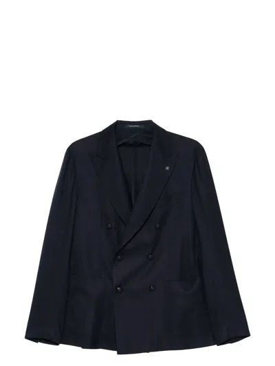 TAGLIATORE MEN'S DOUBLE-BREASTED VIRGIN WOOL JACKET