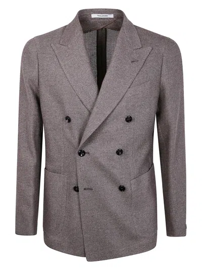 TAGLIATORE MEN'S DOUBLE-BREASTED WOOL AND SILK JACKET