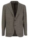 Tagliatore Men's Houndstooth Virgin Wool Blend Jacket In Multicolor