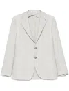 Tagliatore Striped Blazer In Gray