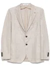 Tagliatore Tailored Herringbone Blazer With Two-button Closure