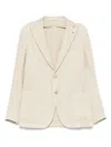 Tagliatore Textured Tailored Blazer With Notch Lapels