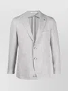 Tagliatore Herringbone-pattern Single-breasted Blazer In Gray