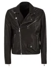 Tagliatore Men Lambskin Biker Jacket In Multicolor