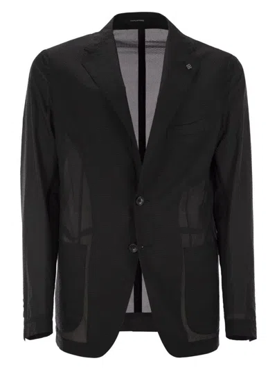 TAGLIATORE MEN'S LIGHTWEIGHT TECHNICAL FABRIC JACKET