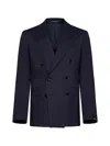 Tagliatore Linen And Wool-blend Double-breasted Blazer