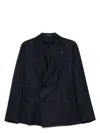 Tagliatore Double-breasted Blazer In Blue