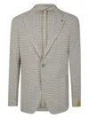 Tagliatore Checked Blazer In Nude & Neutrals