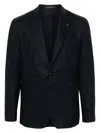 Tagliatore Men Man Single Breast Jacket In Blue