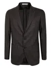 Tagliatore Man Single Breast Jacket In Brown