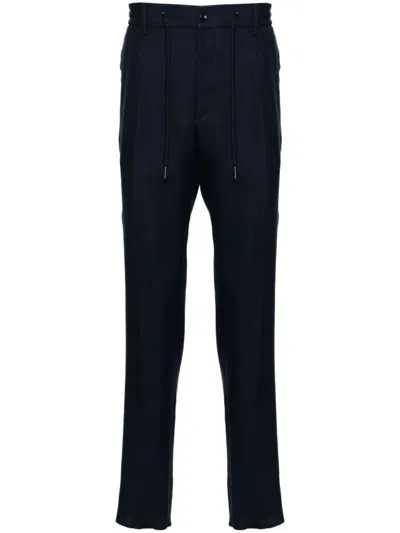 Tagliatore Men's Mini Tailored Linen Shorts In Navy