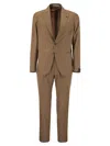 Tagliatore Men Pinstripe Suit In Wool And Silk In Multicolor