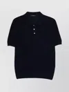Tagliatore Classic Fit Black Cotton Polo Shirt In Black