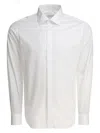 Tagliatore Collared Button-down Shirt Long Sleeves In White