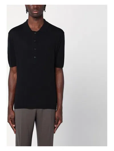 TAGLIATORE MEN'S SILK-BLEND POLO SHIRT