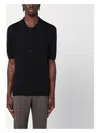 Shop Tagliatore Men's Silk-blend Polo Shirt In Black