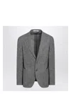 Tagliatore Single-breasted Grey Jacket In Wool Blend In Grey