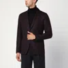 Tagliatore Single-breasted Jacket With Burgundy Pattern In Burgundy