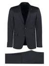 Tagliatore Single-breasted Wool Suit In Blue