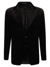 Tagliatore Stretch Cotton Blend Jacket In Black