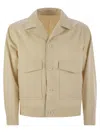 Tagliatore Men's Stretch Cotton Blend Jacket In Cream