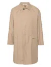 Tagliatore Long Length Trench Coat With Side Pockets In Brown