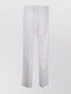 Tagliatore Men's Trousers Featuring Back Pockets In White