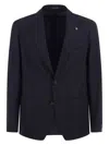 Tagliatore Single-breasted Wool-cashmere Blazer In Blue