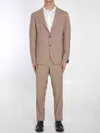 Tagliatore Men Two-piece Suit In Wool And Silk Blend In Cream
