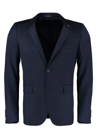 Tagliatore Two-piece Suit Made From Virgin Wool In Blue