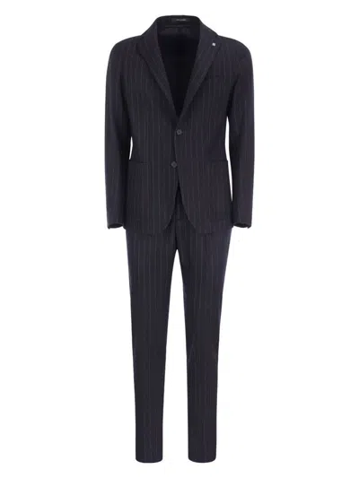 TAGLIATORE MEN'S WOOL AND COTTON SUIT