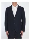 Tagliatore Lapel Single-breasted Jacket With Front Patch Pockets In Blue