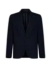 Tagliatore Single-breasted Wool Blazer In Blue
