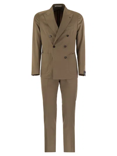 Tagliatore Men Wool Suit In Multicolor
