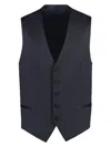 Tagliatore Wool Vest In Blue