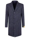 Tagliatore Button Classic Coat In Blue
