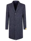 Tagliatore Button Classic Coat In Blue