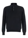 Tagliatore Merinos Polo Manica Lunga In Black