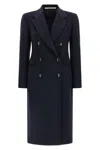 Tagliatore Tailored Double-breasted Coat Notched Lapels In Blue