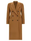 Tagliatore Angora And Wool Double-breasted Coat In Brown