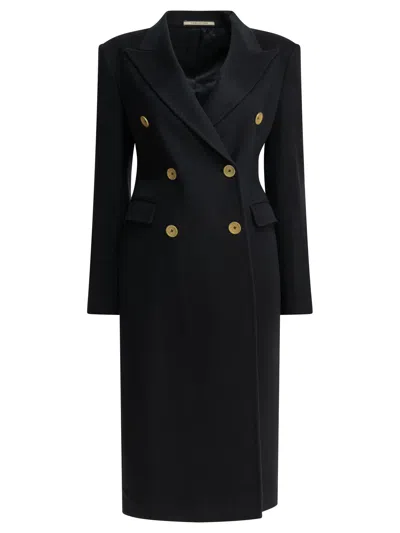 Tagliatore "meryl" Long Coat In Blue