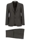 Tagliatore Micro Houndstooth Pattern Wool Suit With Blazer And Tailored Pants In Brown