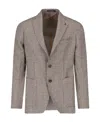 Tagliatore Tailored Single-breasted Blazer With Notch Lapel In Gray