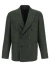 Tagliatore Double Breased Bottoned Blazer Montecarlo In Green